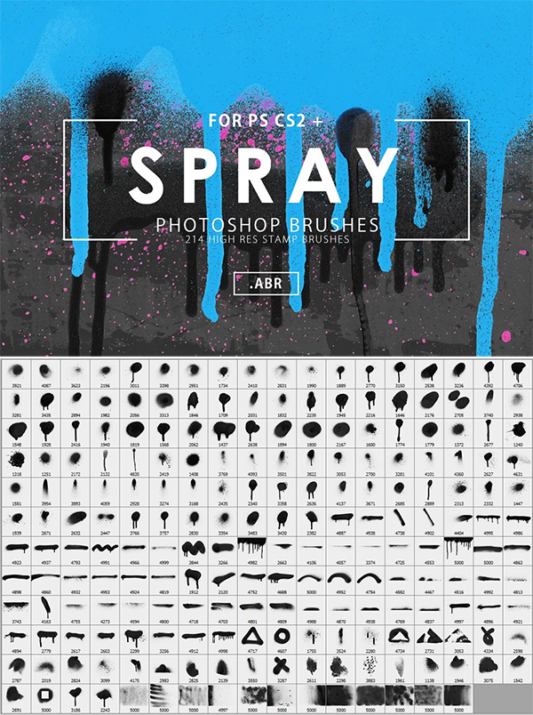 Spray Photoshop Brushes