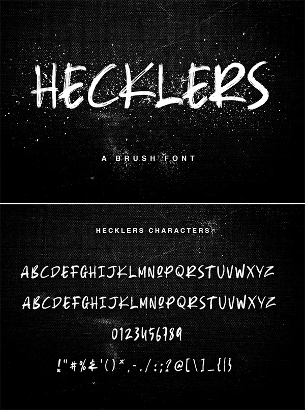 Hecklers Handbrush Font