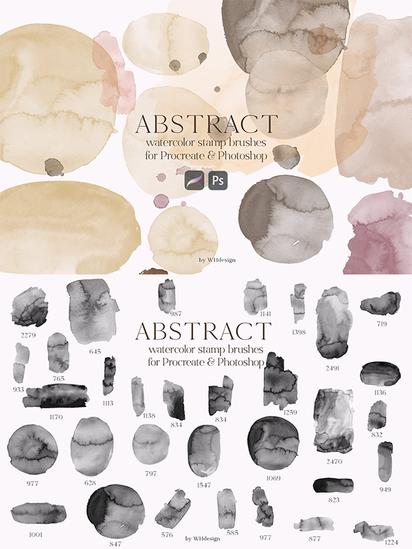 Abstract Procreate & PSD Brushes