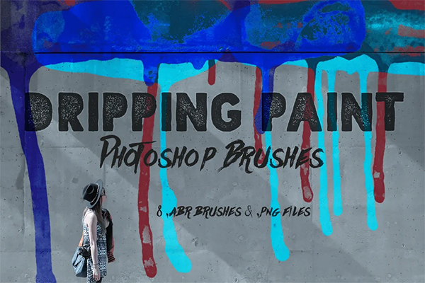 Dripping Paint Photoshop Brushes