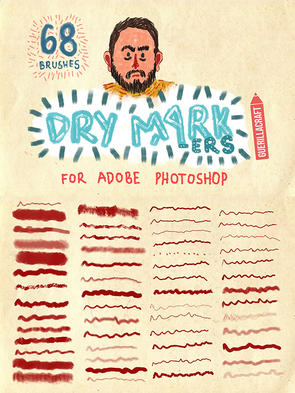 Dry Markers Photoshop Brushes