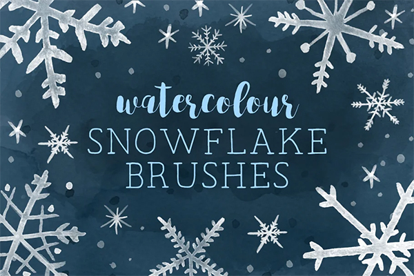 Watercolor Snowflakes Brushes