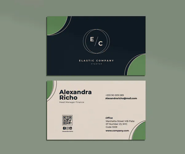 Elastic Company Business Card Template