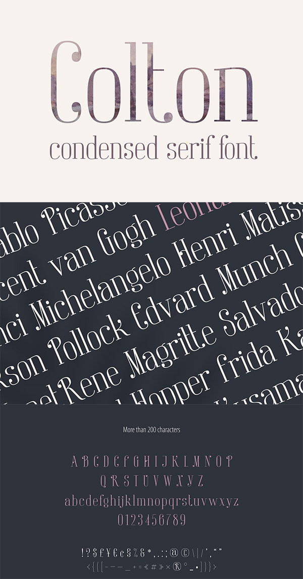 Colton Condensed Serif Font