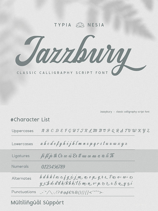 Jazzbury - Classic Script Font