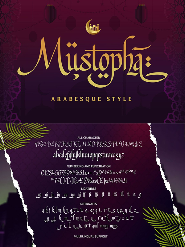 Mustopha - Arabic Style Font