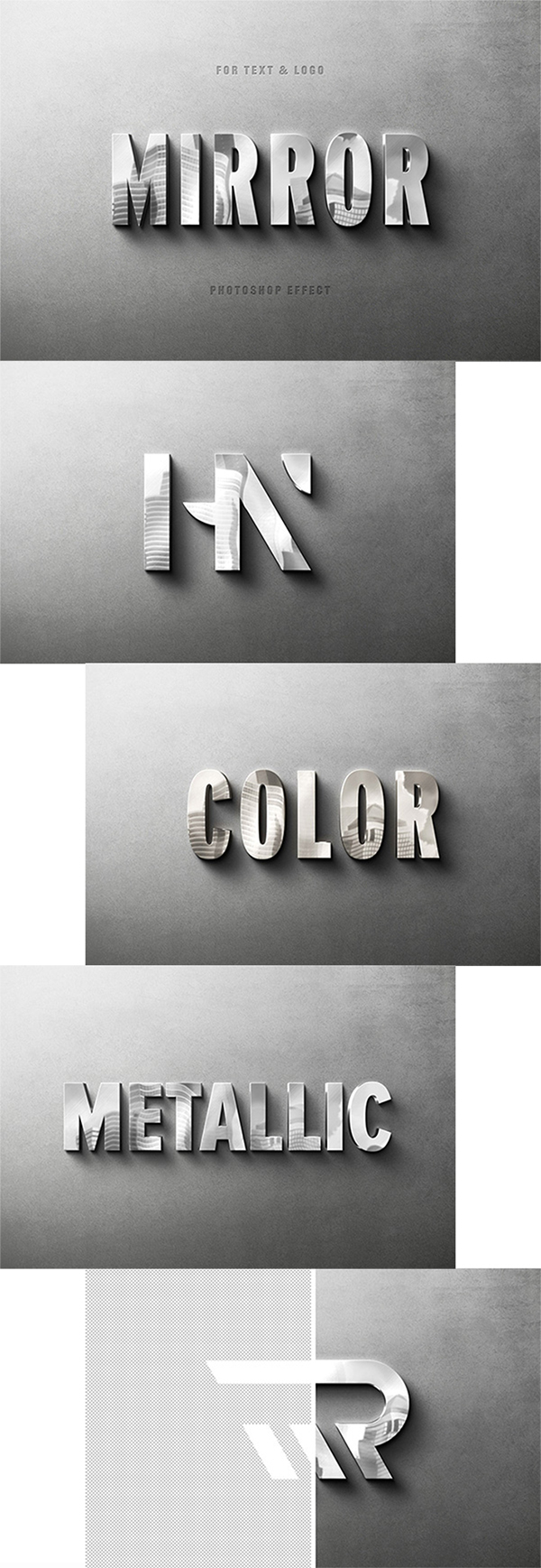 Free Awesome Metallic Photoshop Text Effect (Logo Mockup)