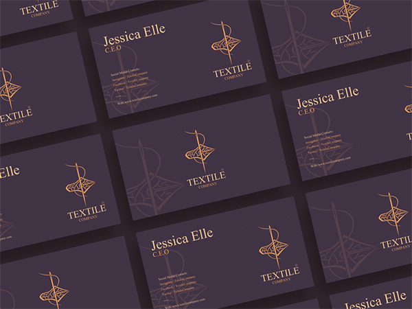 Free Textile Business Card Template