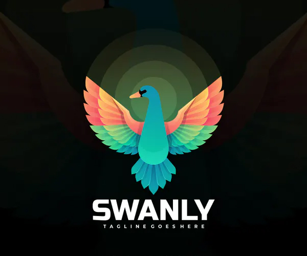 Swan Colorful Logo