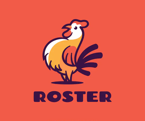 Rooster Color Mascot Logo