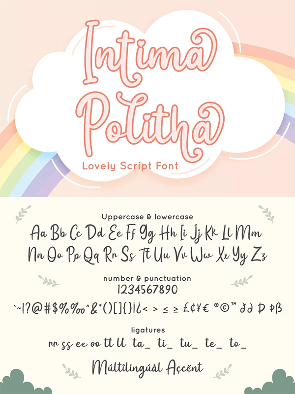 Intima Politha Script Font
