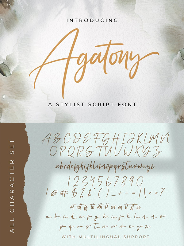 Agatony Handwritten Font