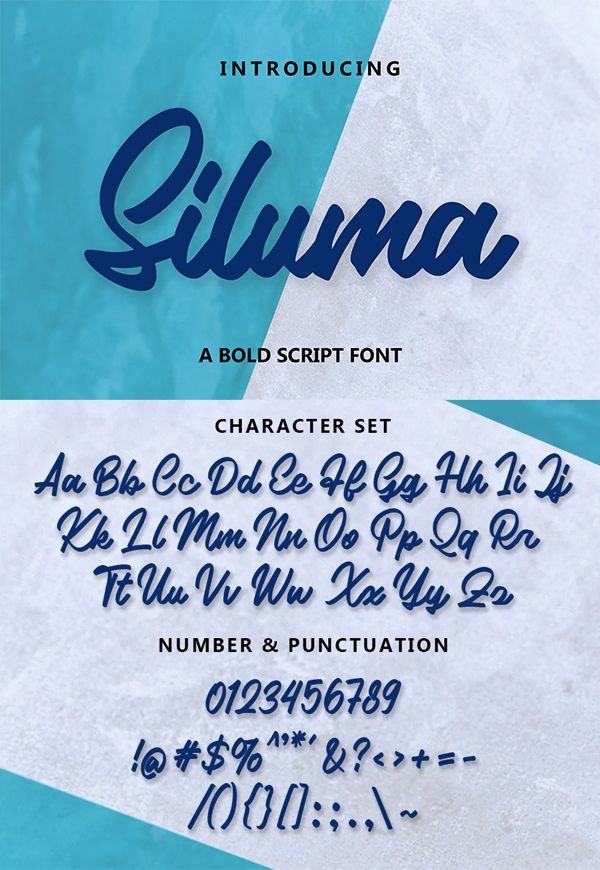 Siluma - A Bold Script Font