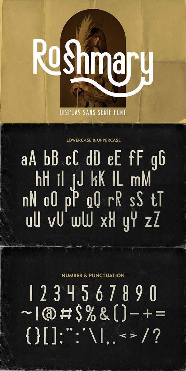 Roshmary Display Sans Serif Font
