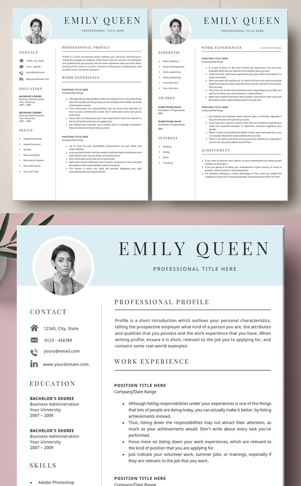Word Resume Cover Letter Template