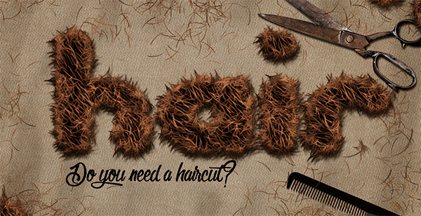 Create Hair Text Effect In Adobe Photoshop