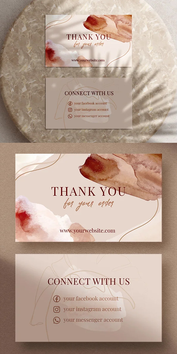 Thank You Business Card Template