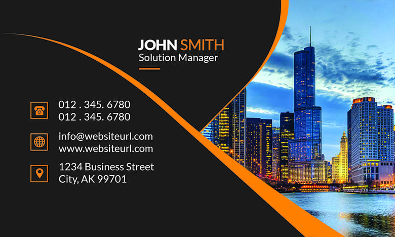 Real Estate Business Card PSD Template Front